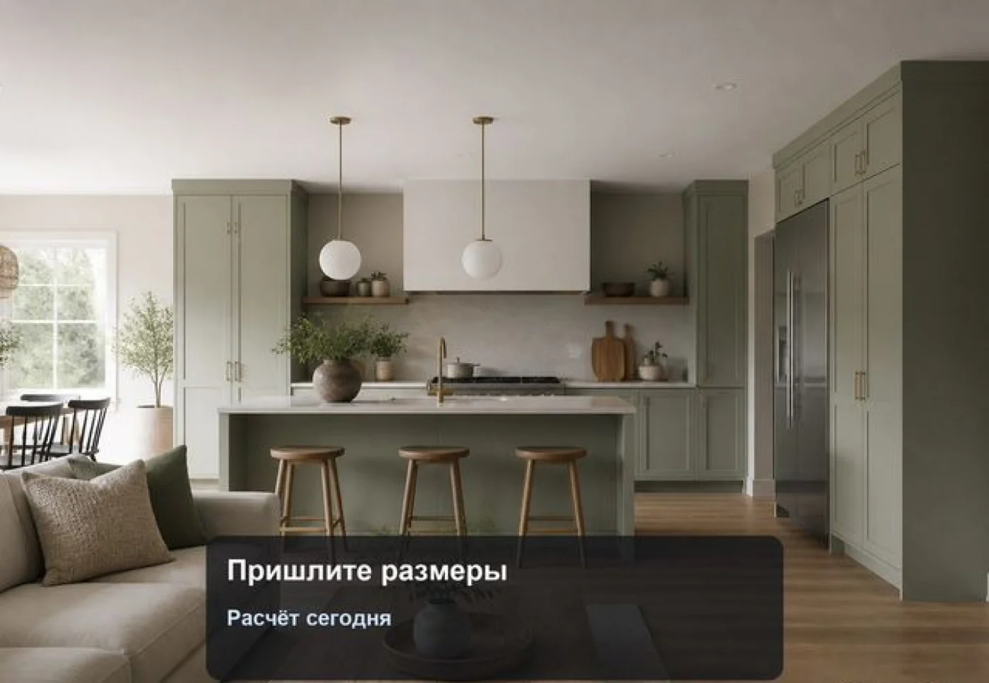 Кухня Милана-5 в студию на заказ, ЛДСП Kronosspan