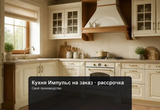 Кухня Импульс-4 на заказ с рассрочкой, гарантия 2 года